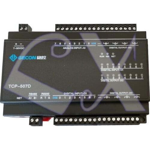 Modbus Ethernet Module 8AI Analog Input 8DI Digital Input 8DO Normally Open Relay Output RS485 RS232 TCPIP