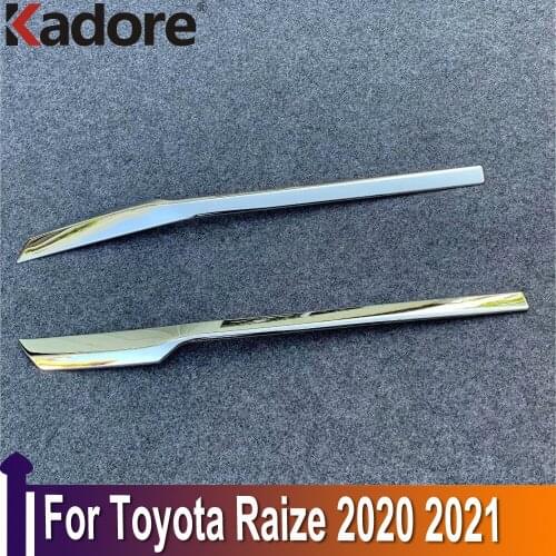 Rear bumper Molding Trim For toyota Raize 2020 2021 Chrome Car Rear Tail Bumper Strip Cover Trim Styling Car Accessories