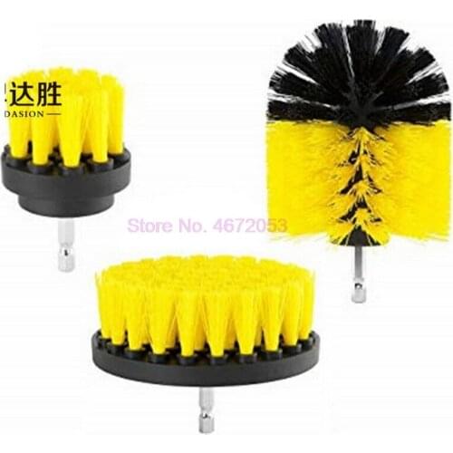 100sets ,3pcs/setPower Scrubber Brush Set for Bathroom Drill Scrubber Brush for Cleaning Cordless Drill Attachment Kit
