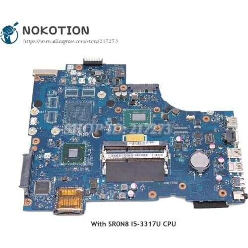 NOKOTION For Dell inspiron 17R-3721 5721 Laptop Motherboard CN-04J1FF 04J1FF VAW11 LA-9102P Main Board SR0N8 i5-3317U CPU DDR3