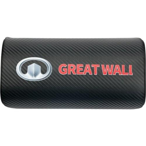 New Arrival car neck pillows pu leather headrest filled fiber car pillow for Great Wall Haval Hover H3 H5 H6 H7 H9 Emblem M4