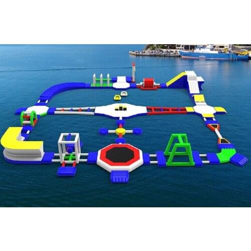 New arrvail outdoor adult inflatable floating water park combo summer beach children play equipment free shipping