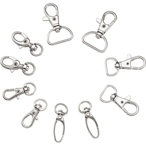 PandaHall 100pc 31~45x13~23x5~8mm Mixed Style Iron Swivel Clasps for Jewelry Making DIY Findings Component Hot Swivel Snap Hook