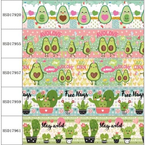 22MM 25MM 38MM 50MM 75mm Printed Pattern on Grosgrain Ribbon for diy ribbon