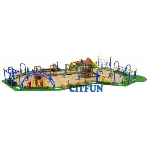 Popular Attractive Kids Climbing fitness Obstacle Course Adventure Amusement Park Playground Equipment Supplier OP18-233B