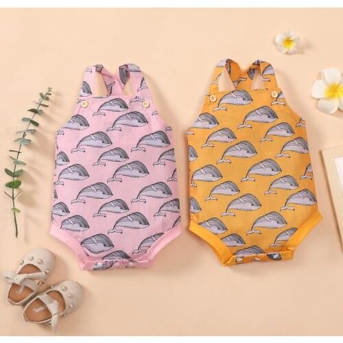 Casual Newborn Baby Summer Sleeveless Romper Toddler Sun/Rainbow/Animal Print Boat Neck Playsuits Little Baby Clothes