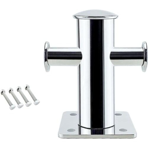 Premium 316 Stainless Steel M Samson Post Single Cross Bollard 195mm for Boat Yacht