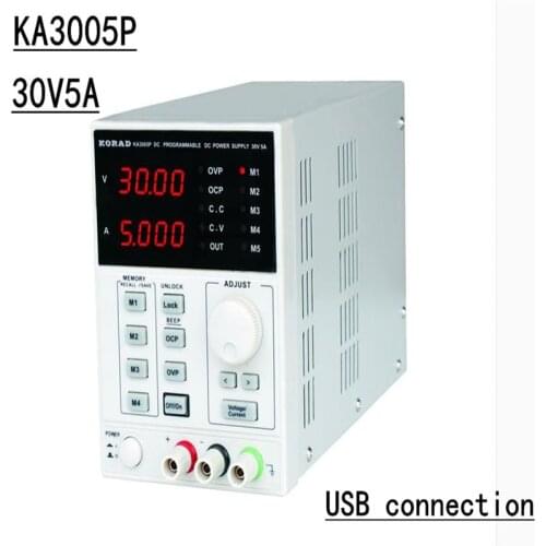 KA3005P - Programmable Precision Adjustable 30V, 5A DC Linear Power Supply Digital Regulated Lab Grade (with USB and software)