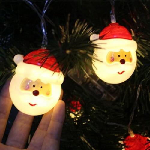 Christmas Pendant LED String Light Decoration Santa Claus Fairy Light Bulbs Christmas Ornament Lamps Light 1.8m/2m/3m/5m