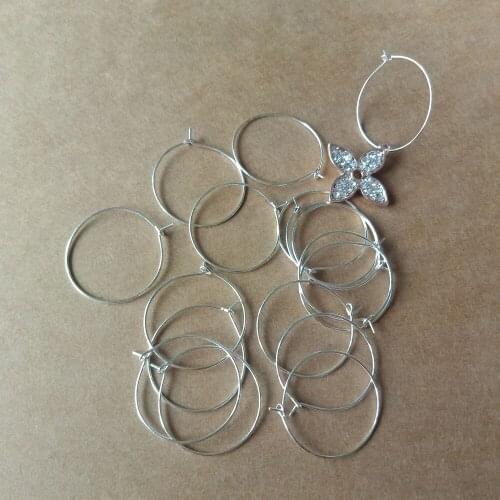 500pcs Hoop Earrings Round Big Hoop Smooth Earrings Simple Punk Style Ears Circle Charm Earrings For Women Diy Accessories