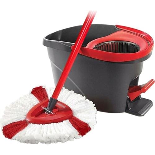 Floor Cleaner Mop and Bucket Set Wholesale Easy Spinning Microfiber Mop Triangle Red Healthy Cozinha Household Cleaning ZZ50TB