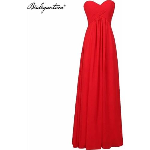 Bealegantom New A Line Sleeveless Ruched Evening Dresses Long Pageant Formal Prom Celebrity Party Gown Robe De Mariee ED1281
