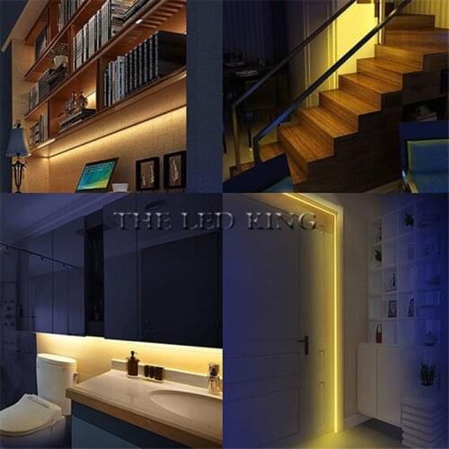 1M 2M 3M 4M 5M LED Strip PIR Motion Sensor Light Smart Turn ON OFF Bed Light Flexiable LED Strip lamp For Closet Stairs Kitchen