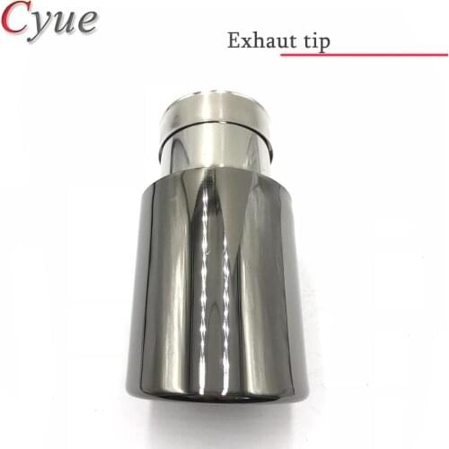 1 Piece Inlet 63mm Outlet 89mm carbon colour Universal 304 Stainless Steel Car Exhaust Tip Muffle