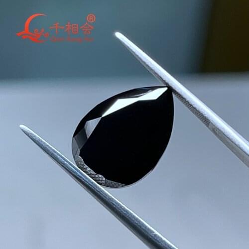 10*14mm pear shape Beautiful Natural black color spinel gemstone