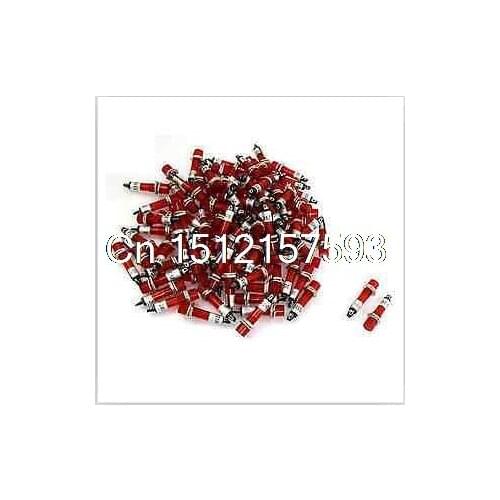 100Pcs Recessed Red Bulb Signal Indicator Light Pilot Lamp DC 24V 7mm Thread Dia