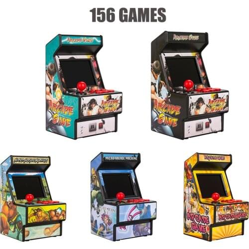 16 Bit Mini Arcade Game Machines for Kids with 156 Classic Handheld Video Games 2.8 Inch Portable Arcade Console For Sega