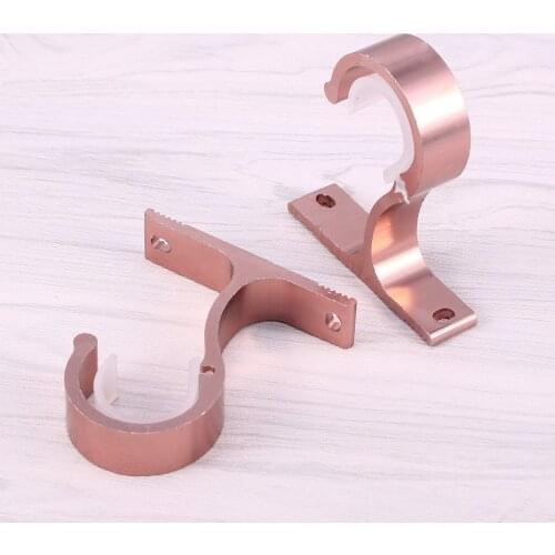 2PCS Curtain Rail Bracket Durable Curtain Bracket Hooks Double Curtain Rod Bracket for Bedroom Home