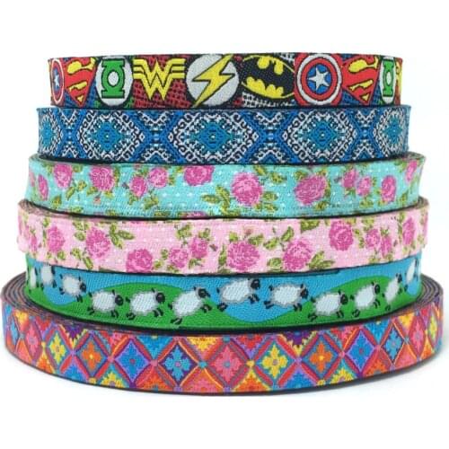 3/8'' 10mm 10y/lot HOT new width flower/geometric/sign/sheep Woven Jacquard Ribbon dog chain accessories KTZD16040105