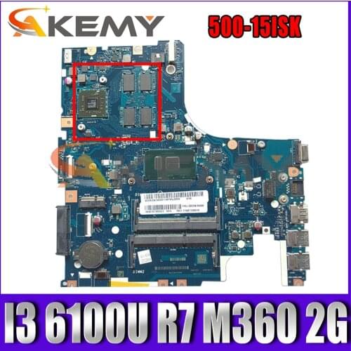 Akemy AIWZ2/AIWZ3 LA-C851P Motherboard For Lenovo 500-15ISK Laptop Motherboard CPU I3 6100U R7 M360 2G DDR3 100% Test Work