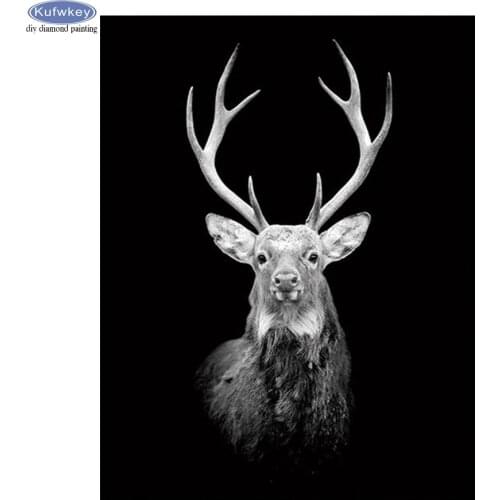 DIY Diamond Painting Elk Black black and white wall art photo 5D Cross Stitch Mosaic diamond embroidery Patterns Needlework