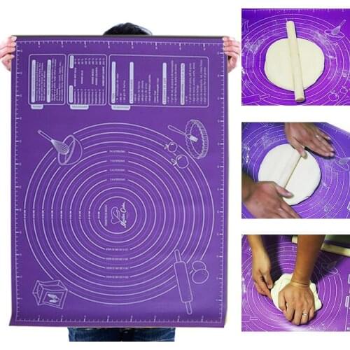 Nonstick Silicone Pastry Mat for Rolling Dough Extra Large Baking Mat Fondant Pizza Pastries Pie Crust Kneading Mat Kitchen Tool