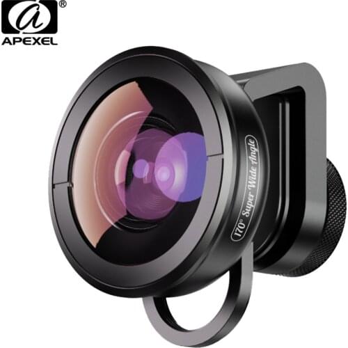 APEXEL APL-HD5SW 170 Degree Super Wide Angle Lens for Dual/Single Lens Smartphone for iPhone Samsung Galaxy Huawei Smartphone