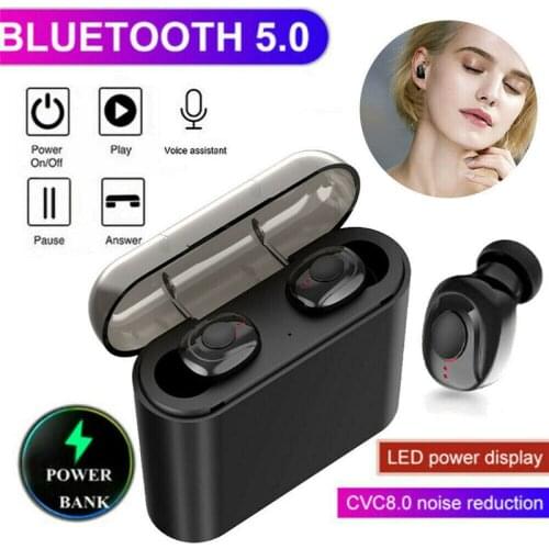 Bluetooth 5.0 Headset TWS True Wireless Headphones Earbuds Mini Invisible Stereo Earphones Earbuds