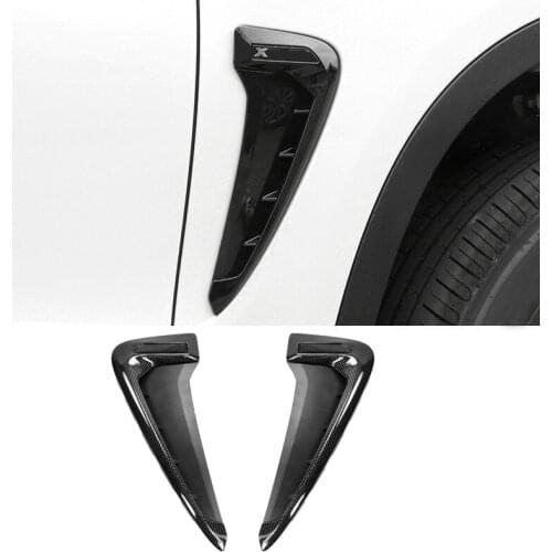 Car Real Carbon Fiber Side Body Intake Grille Fender Air Vent Replace Cover Trim Decor For-bmw X5 F15 X5m F85 2014