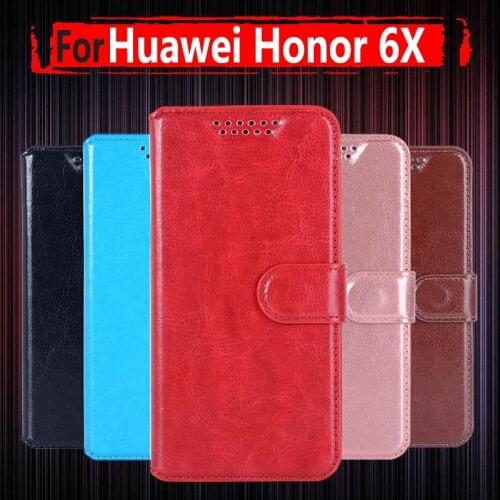 For Huawei Honor 6x Case 5.5" Wallet PU Leather Back Cover Phone Case For Huawei Honor 6X / Mate 9 Lite 5.5" GR5 2017 Flip Bag