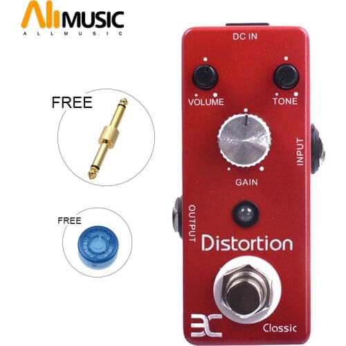EX Guitar Pedal (DS-1) British High Gain Distortion with Powerful Mid Frequency Cruncher + Free Connector