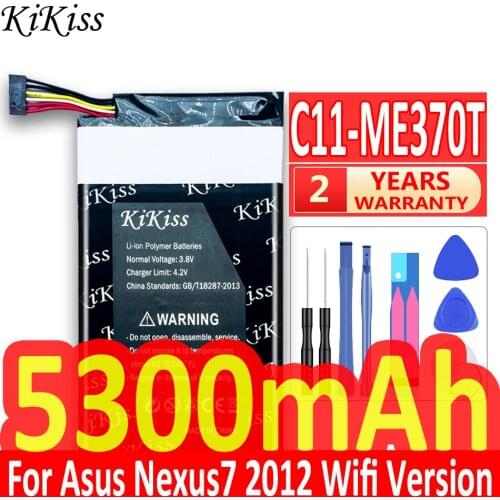 KiKiss 5300mAh / 16Wh 3.7V C11-ME370T Replacement Li-Polymer Battery For ASUS Google Nexus7 Nexus 7 1 Generation 2012 wifi Ver