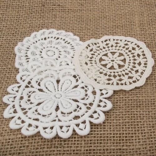 The circle of high quality water-soluble cloth labeling lace Brooch patch DIY handmade accessories