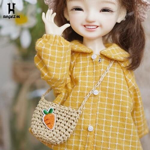 Fashion 1/6 Doll Accessories Lady woven Bag Purse Dollhouse Kids Toy