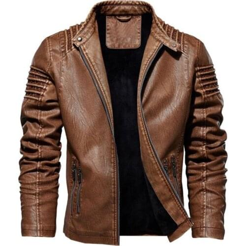 Mens Faux Leather Jackets High Quality Classic Motorcycle Jacket Male Plus faux leather jacket men Autumn