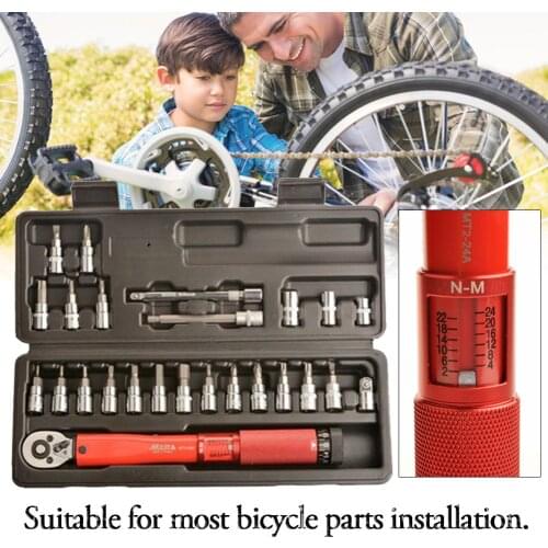 1/4"inch 2-24NM Preset Bike Torque Wrench Set Bicycle Repair Tools Kit Ratchet Machanical Torque Spanner Manual Torque Wrench