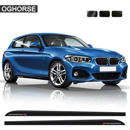 2Pcs Side Skirt Stripes Sticker M Performance Decal for BMW 1 Series F20 F21 F40 118i 128i 135i M Sport M-Packet Accessories