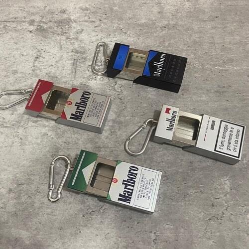 Creative 5-color outdoor personalized portable ashtray keychain mobile ashtray storage bag ashtray