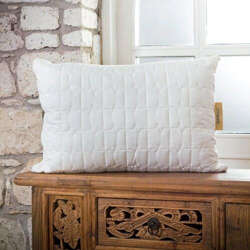OTHELLO BAMBUDA BAMBOO PILLOW WITH QUILTED CASE NATURAL AND SOFT COMFORT. MADE IN TURKEY