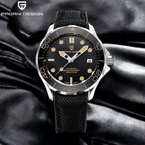 PAGANI DESIGN 2020 Top Brand Curved Sapphire Men Automatic Watches Waterproof 100M Sports Men Mechanical Wristwatches Japan NH35