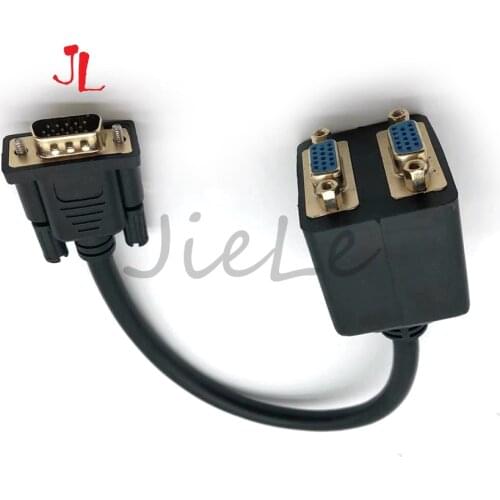 High Quality 1 Computer To Dual 2 Monitor Vga Splitter Cable 15 Pin Two Ports Vga Male To Female for Arcade Video Game Machine