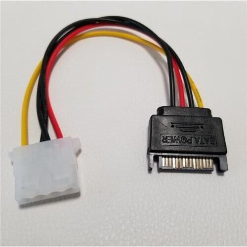 SATA 15Pin to IDE Plus 4Pin Power Supply Adapter Cable Computer SATA Cable 10cm