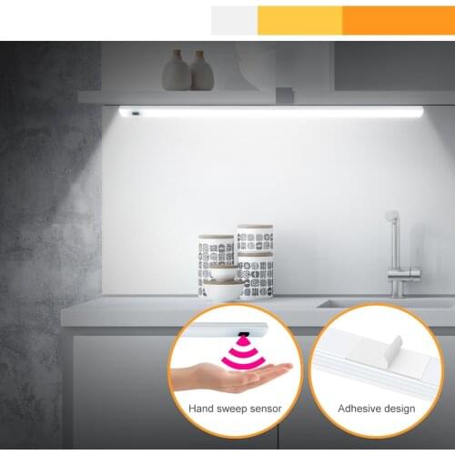 Led Motion Sensor Under Cabinet Light Hand Sweep PIR Kitchen Lamp Usb Dimmable for Bedroom Closet Stairs Wardrobe Lighting