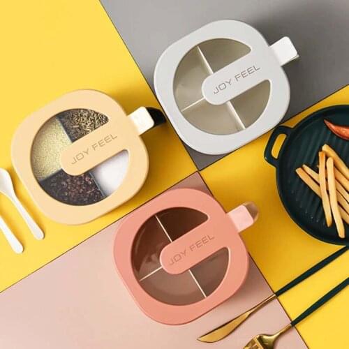 Salt and Pepper Spice Jar with Lid Transparent Seasoning Container Spices Storage Box Pumpkin Spice Boxs Kitchen Canister Sets