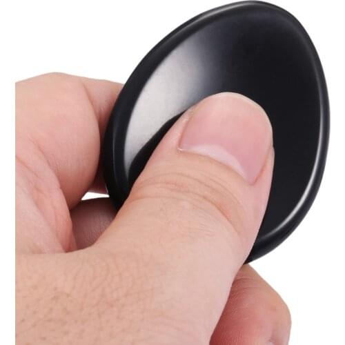 TUMBEELLUWA Water Drop Black Obsidian Thumb Worry Stone Chakra Reiki Healing Crystal Pocket Palm Stone