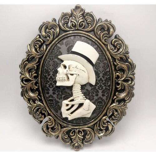 Creative skull photo frame silicone mold interior wall decoration tool diy plaster resin silicone mold