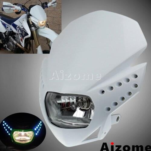 Universal Motocross H4 Headlamp Motorcycle Headlight Fairing For Yamaha Honda Suzuki Kawasaki WR YZ YZF KLX XR CRF MX TTR TW