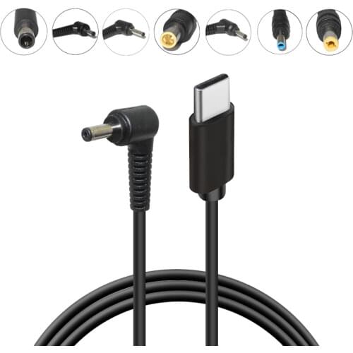 USB Type C PD Converter Universal Laptop Charging Cable Cord Dc Power Adapter for Dell Asus Lenovo Notebook Power Supply Cable