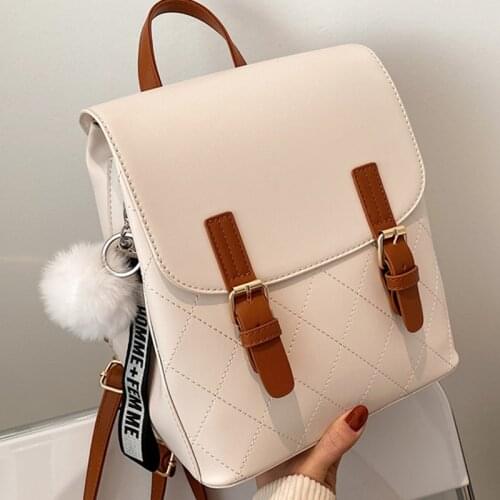 DORANMI Vintage Hard Shape Rucksack Female Backpacks 2021 Womens Backpack Schoolbag Solid Book Back Bags Mochila Back Pack B636