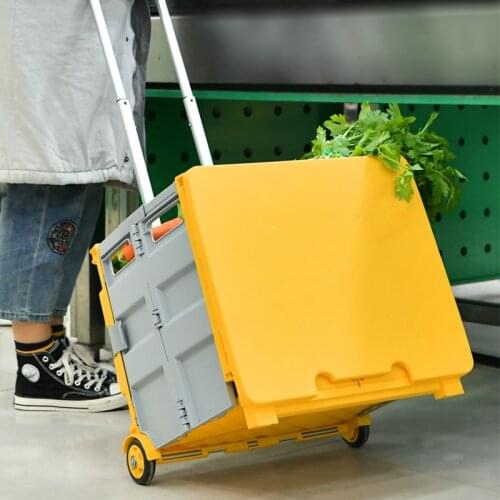 High Quality Market foldable Shopping Trolleys Folding Luggage Trolley Bag Cart